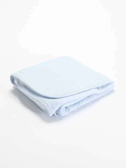 Manta estampada em algodão jersey e polar - Kiabi Manta estampada em algodão jersey e polar - Kiabi