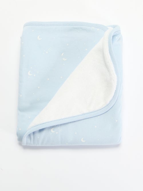 Manta estampada em algodão jersey e polar - Kiabi Manta estampada em algodão jersey e polar - Kiabi