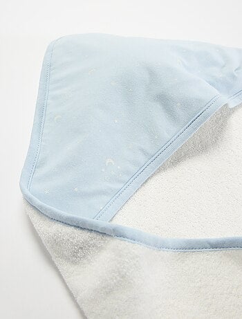 Manta estampada em algodão jersey e polar