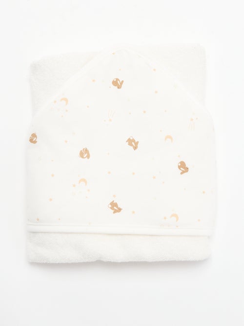 Manta estampada em algodão jersey e polar - Kiabi Manta estampada em algodão jersey e polar - Kiabi