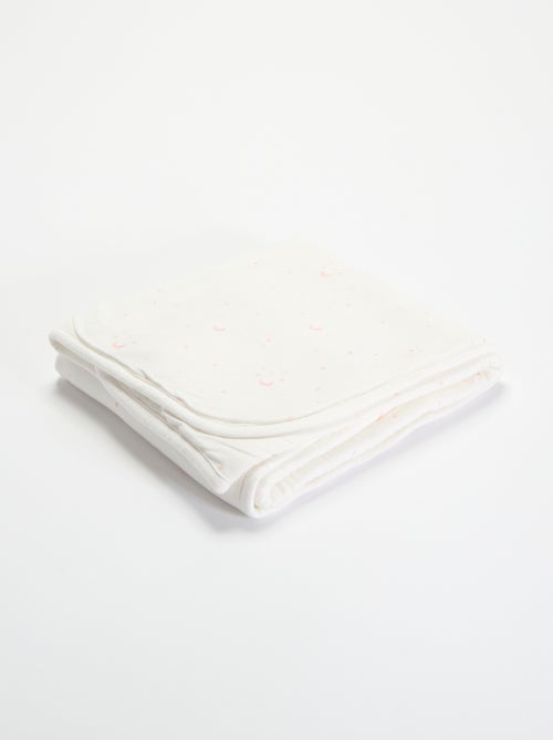 Manta estampada em algodão jersey e polar - Kiabi Manta estampada em algodão jersey e polar - Kiabi
