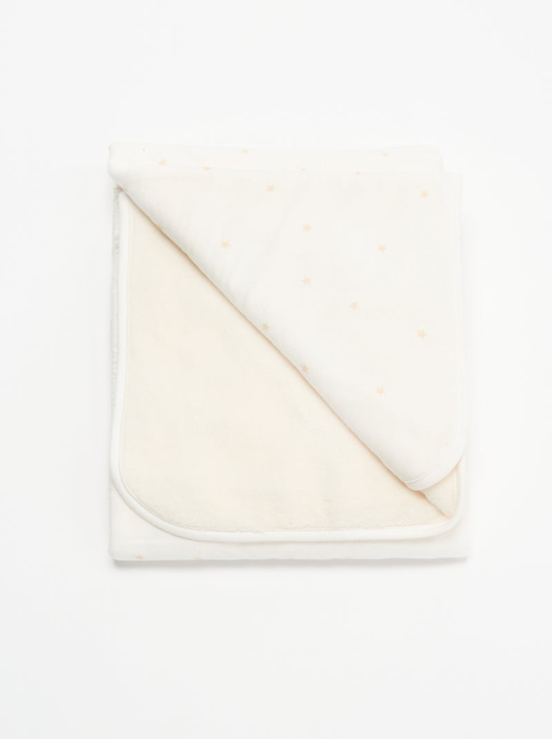 Manta estampada em polar Branco - Kiabi
