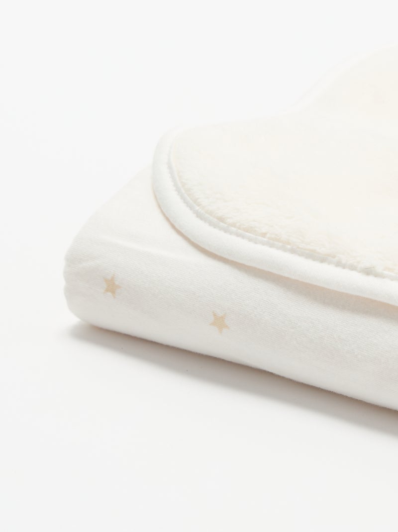 Manta estampada em polar Branco - Kiabi