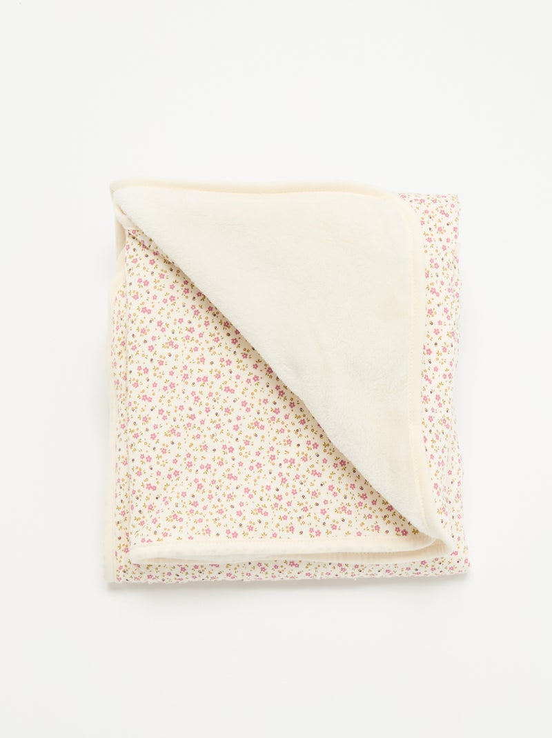 Manta estampada em polar Rosa - Kiabi