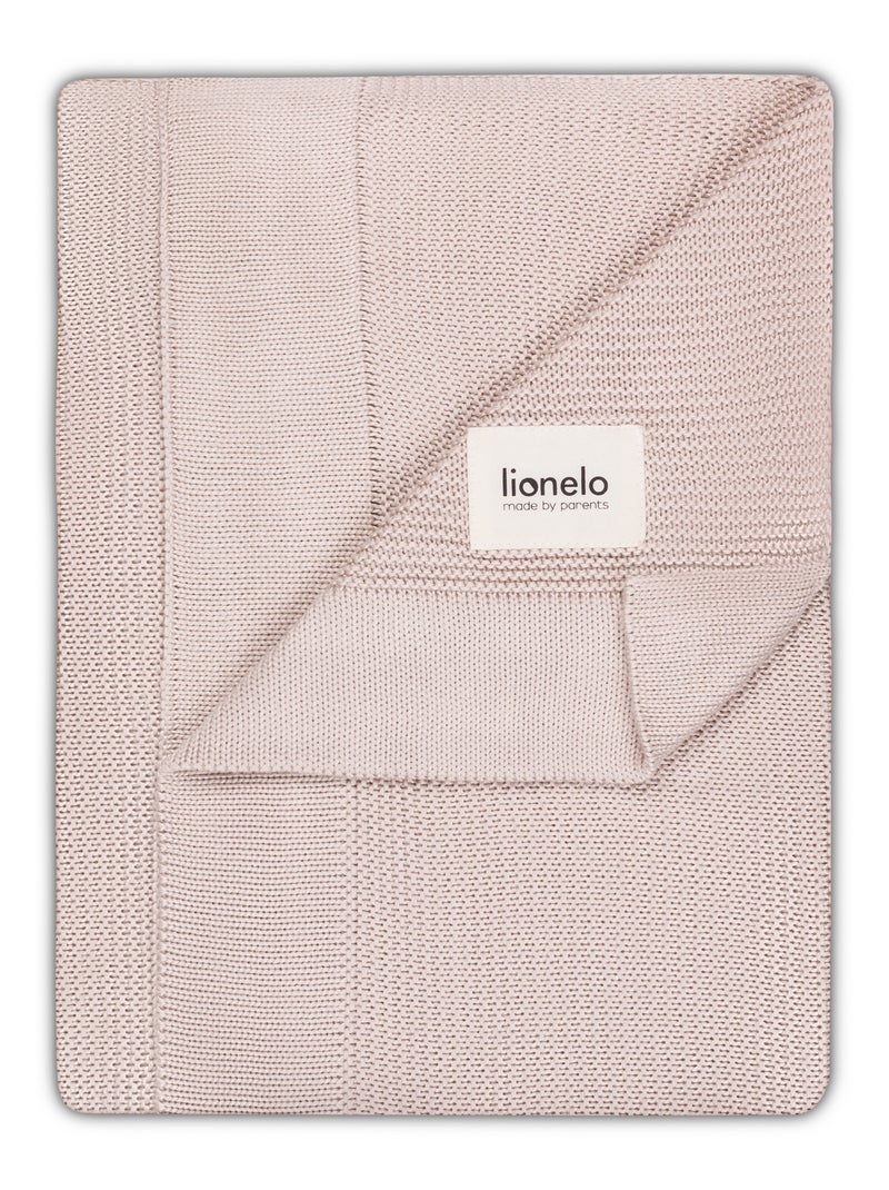 Manta para bebé 100% algodão LIONELO – Hipoalergénica – Antibacteriana – 100 × 75 cm Bege - Kiabi
