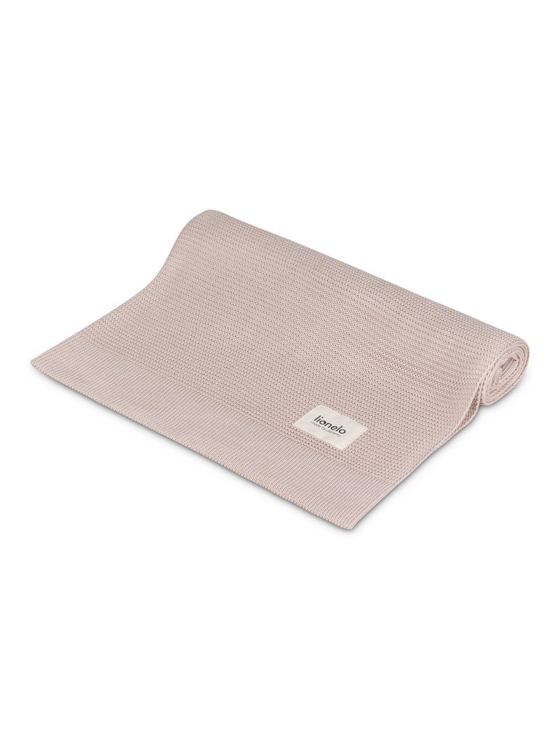 Manta para bebé 100% algodão LIONELO – Hipoalergénica – Antibacteriana – 100 × 75 cm Bege - Kiabi