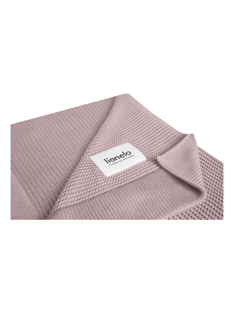 Manta para bebé 100% algodão LIONELO – Hipoalergénica – Antibacteriana – 100 × 75 cm Rosa - Kiabi