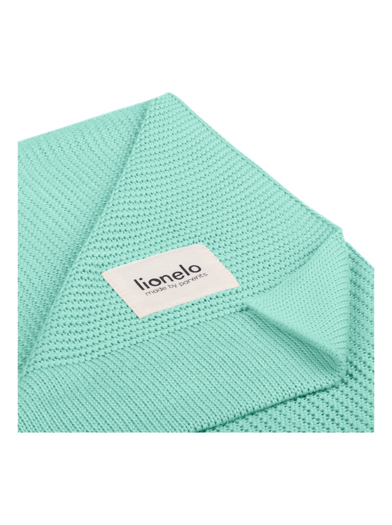 Manta para bebé 100% algodão LIONELO – Hipoalergénica – Antibacteriana – 100 × 75 cm Verde - Kiabi