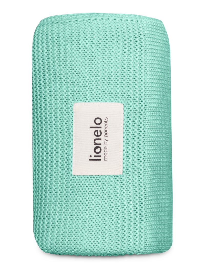 Manta para bebé 100% algodão LIONELO – Hipoalergénica – Antibacteriana – 100 × 75 cm Verde - Kiabi