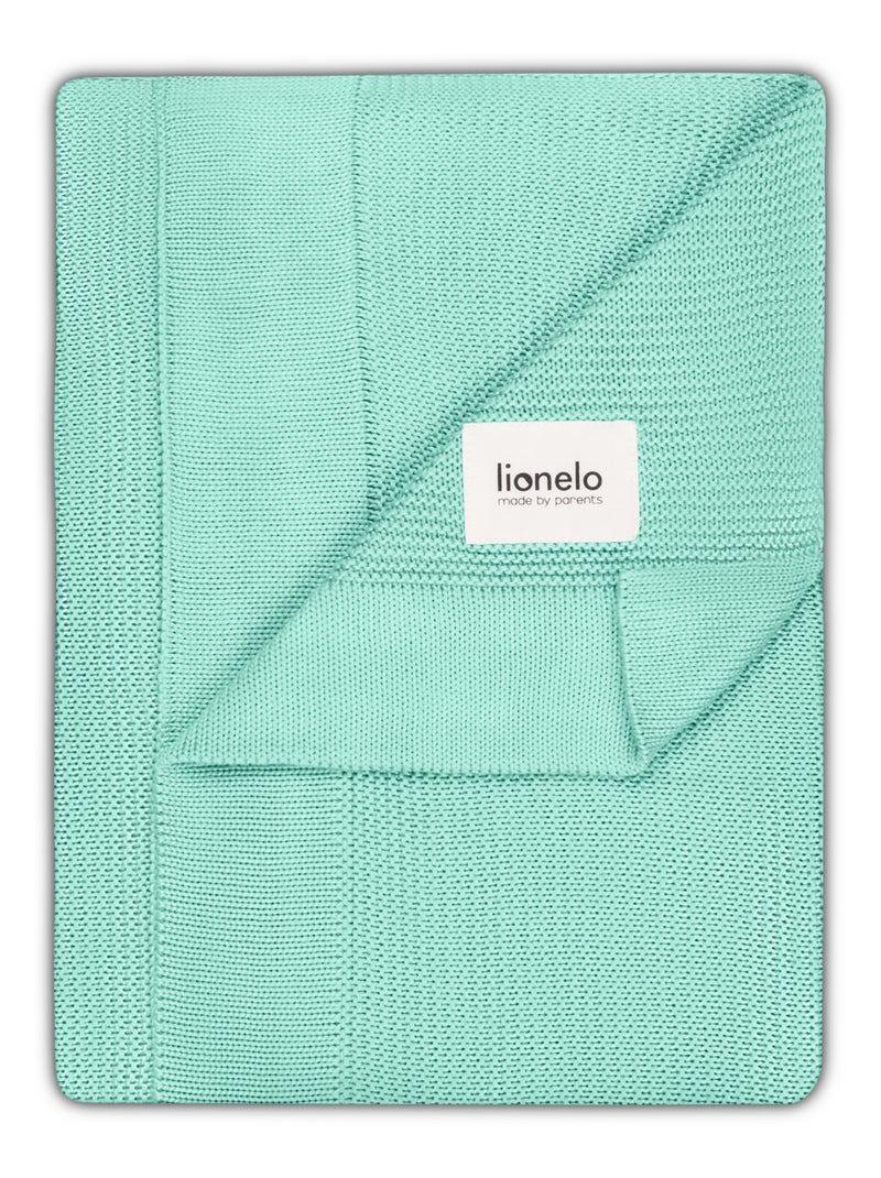 Manta para bebé 100% algodão LIONELO – Hipoalergénica – Antibacteriana – 100 × 75 cm Verde - Kiabi