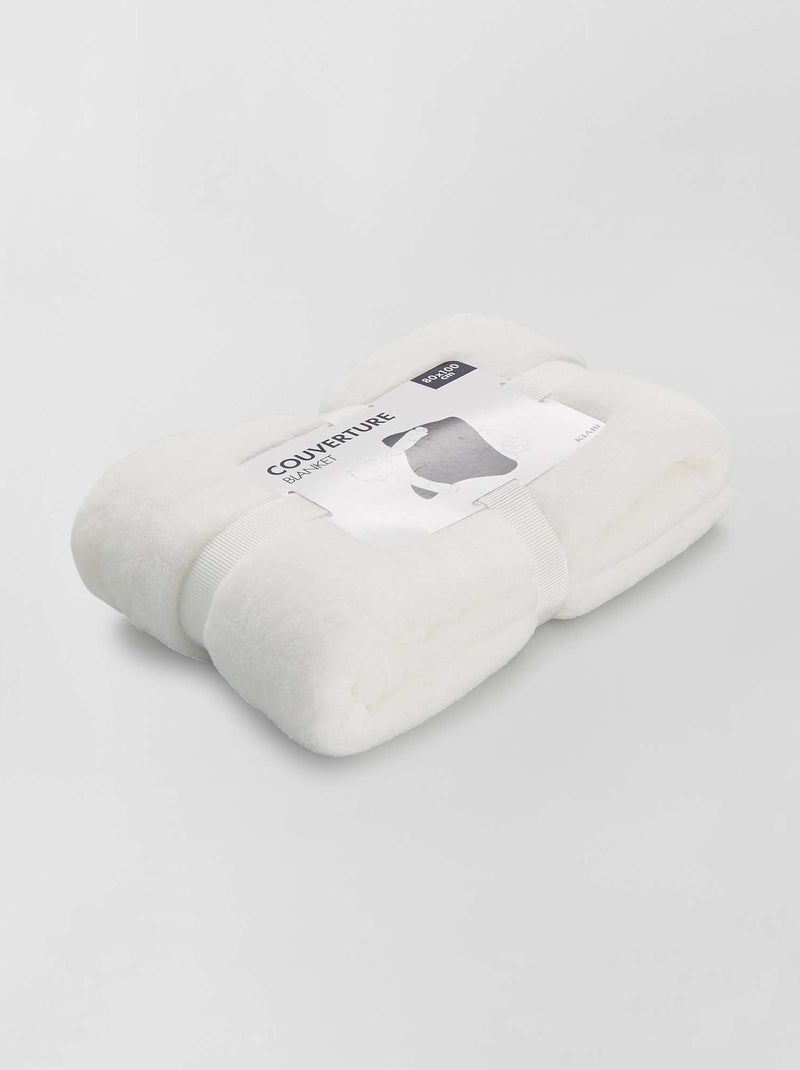Manta polar para bebé Branco - Kiabi
