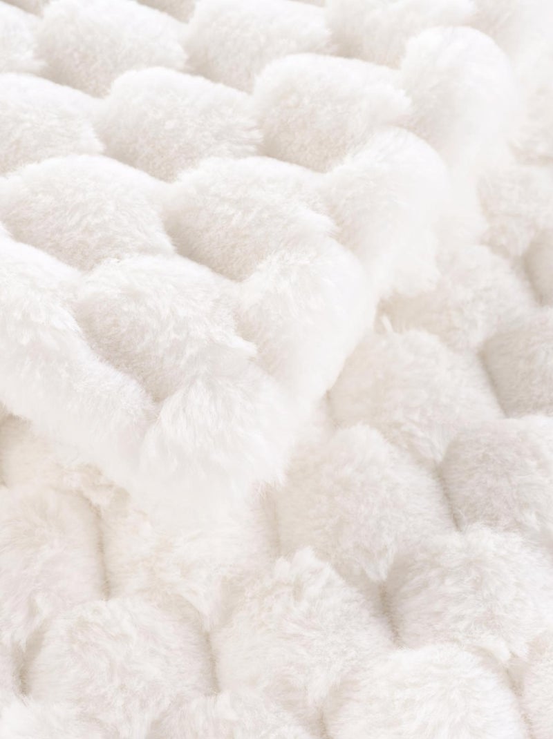 Manta poliéster frosty douceur d'intérieur Branco - Kiabi