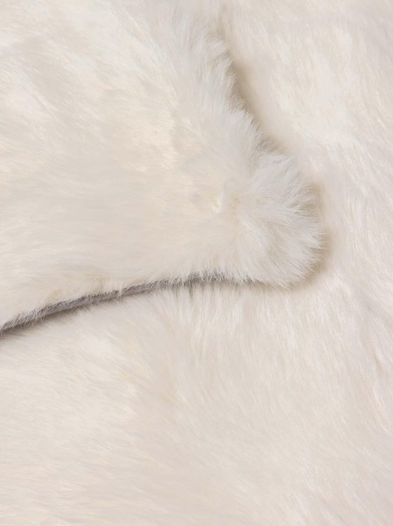Manta poliéster mounty douceur d'intérieur Branco - Kiabi