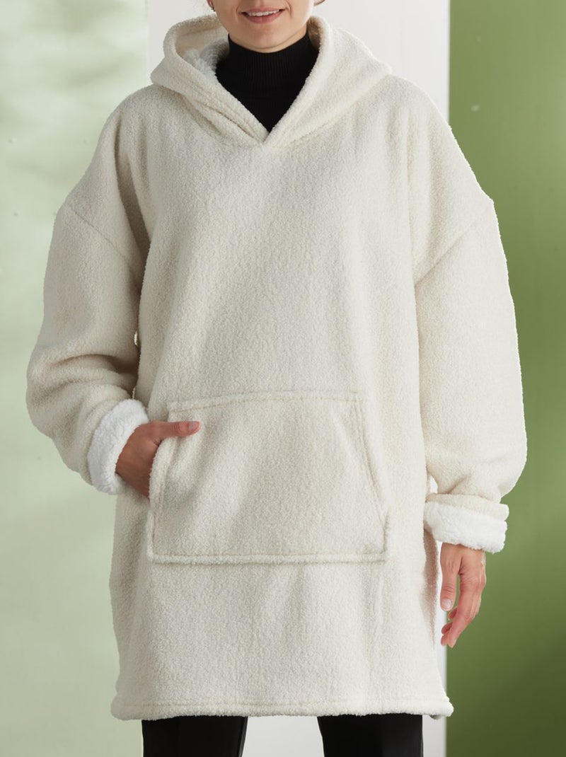 Manta poncho BRANCO - Kiabi