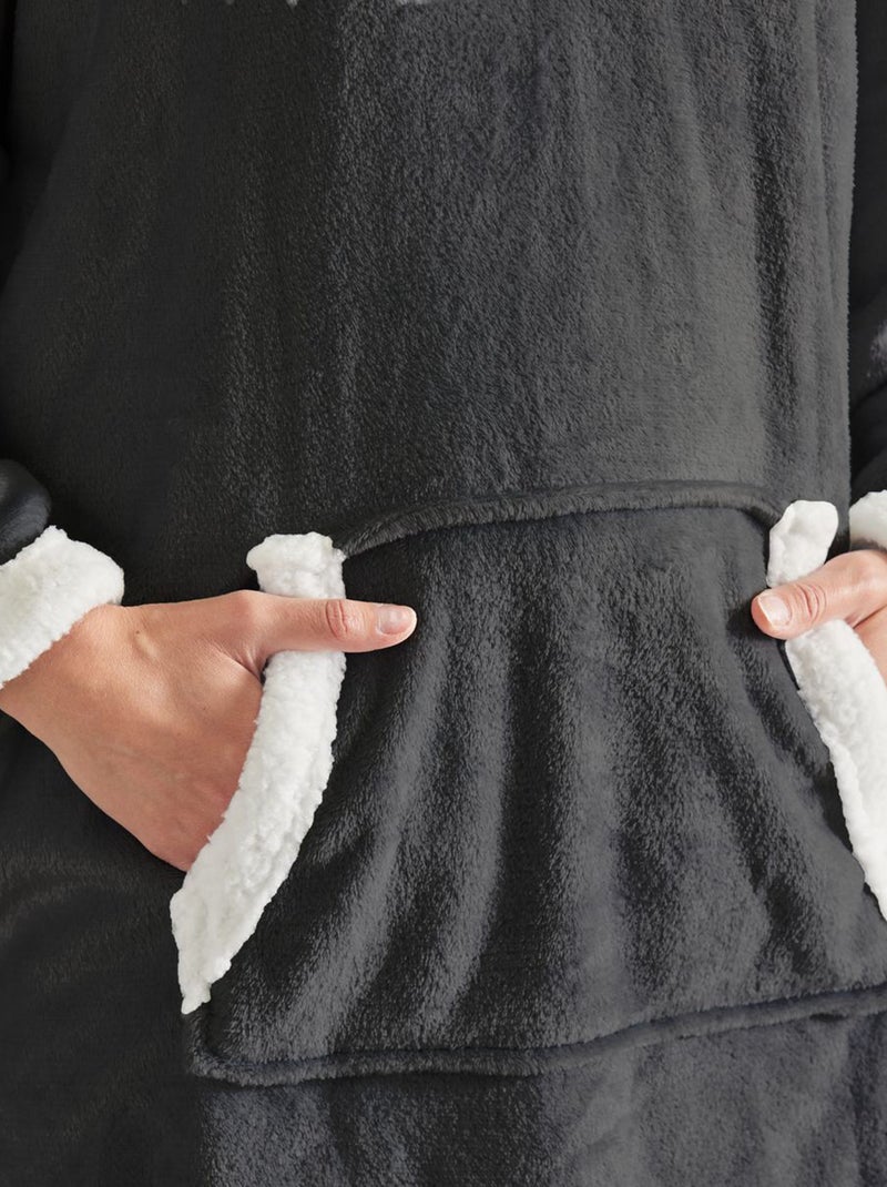 Manta poncho polar CINZA - Kiabi