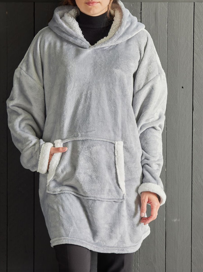 Manta poncho polar CINZA - Kiabi