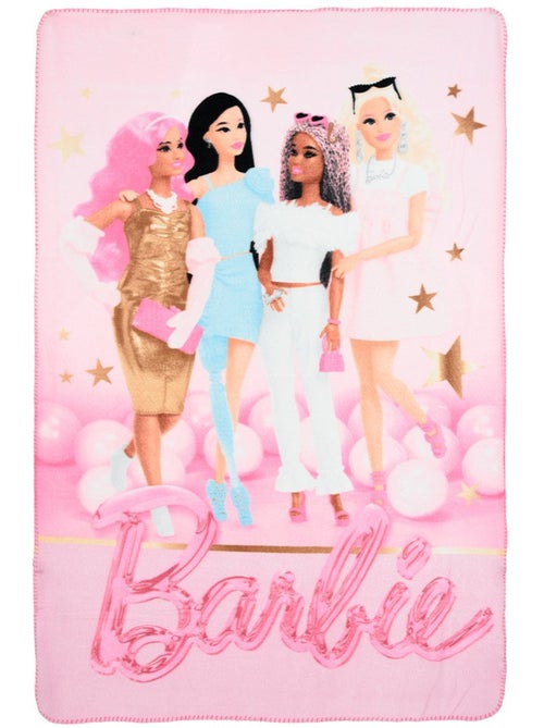 Manta rosa menina barbie - licença oficial - Kiabi Manta rosa menina barbie - licença oficial - Kiabi