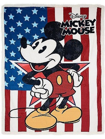 Manta vermelho menino mickey - licença oficial