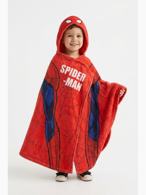Manta vermelho menino spiderman - licença oficial - Kiabi