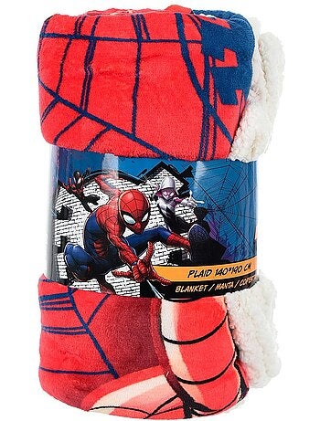 Manta vermelho menino spiderman - licença oficial