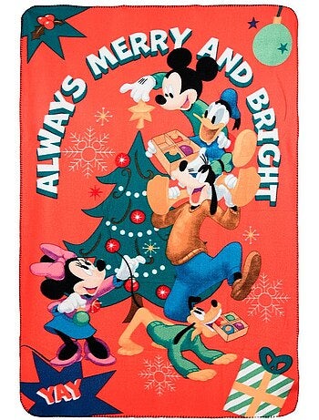Manta vermelho unissexo mickey - licença oficial