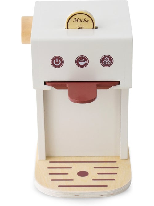 Maquina cafe brinquedo madeira 14x13cm capsulas chavenas bolo mamabrum - Kiabi