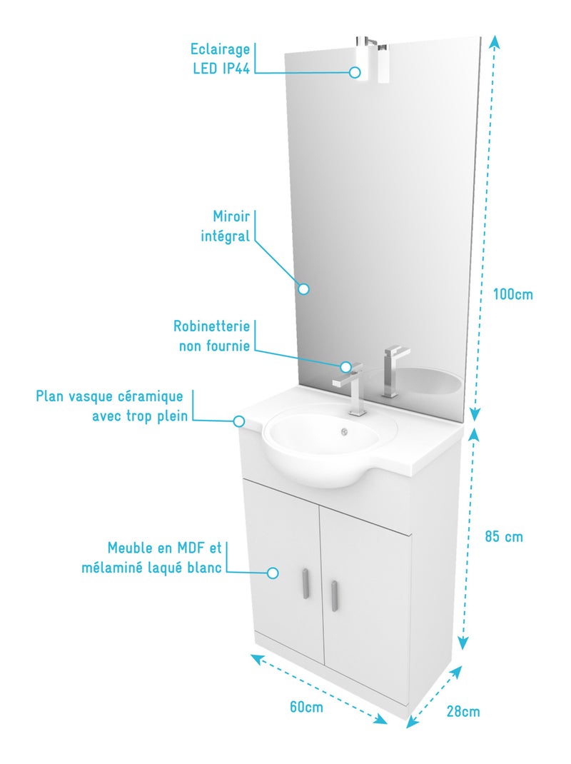 Máquina de lavar roupa manual eco 62 Branco - Kiabi