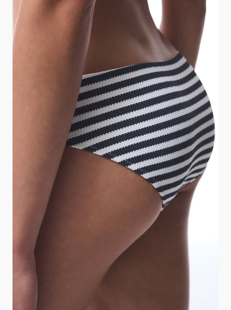 Marbel hipster parte de baixo de biquíni às riscas penti Azul Branco - Kiabi