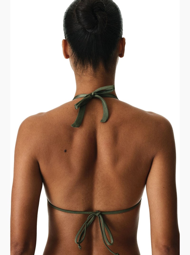 Marcelina top de biquíni triangular penti Cáqui - Kiabi