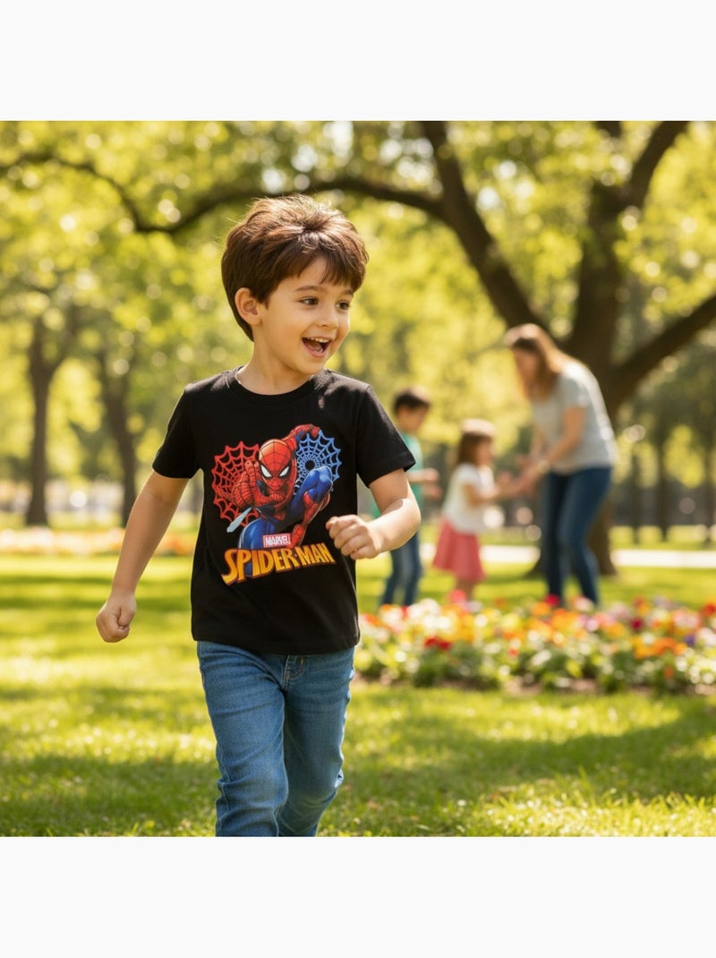 Marvel - Camiseta menino Spider Man Preto - Kiabi