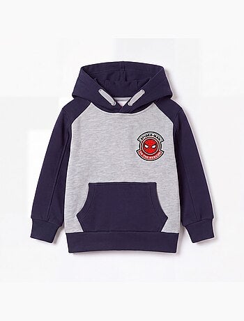 Marvel - camisola com capuz estampada, bolso tipo canguru