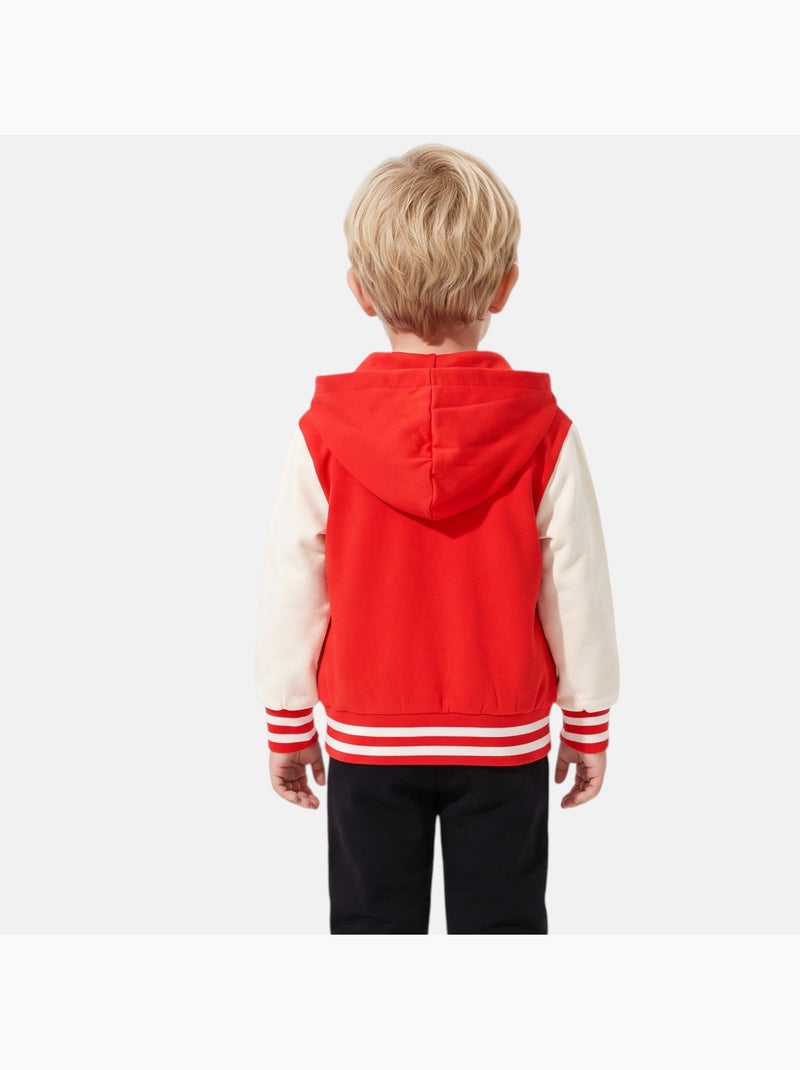 Marvel - casaco teddy com capuz estampado e detalhes bordados Vermelho - Kiabi