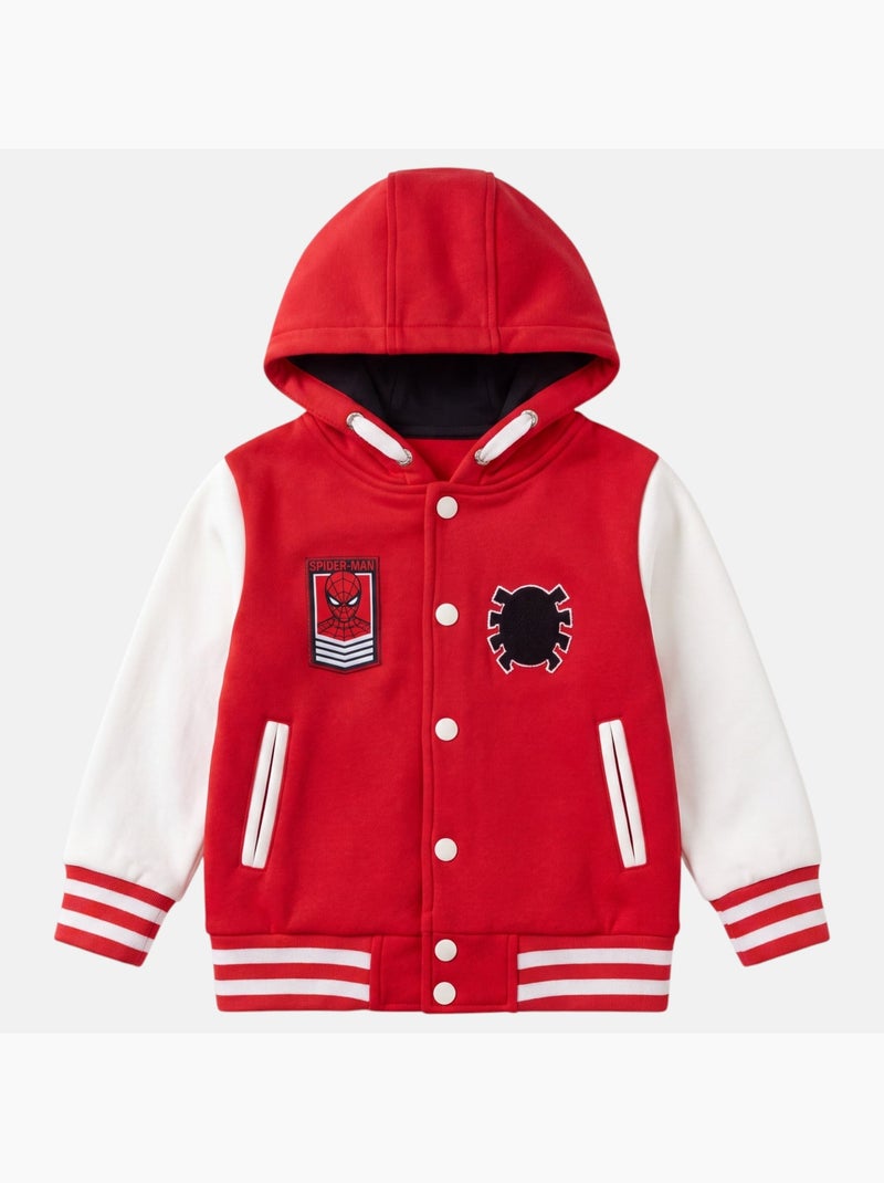 Marvel - casaco teddy com capuz estampado e detalhes bordados Vermelho - Kiabi