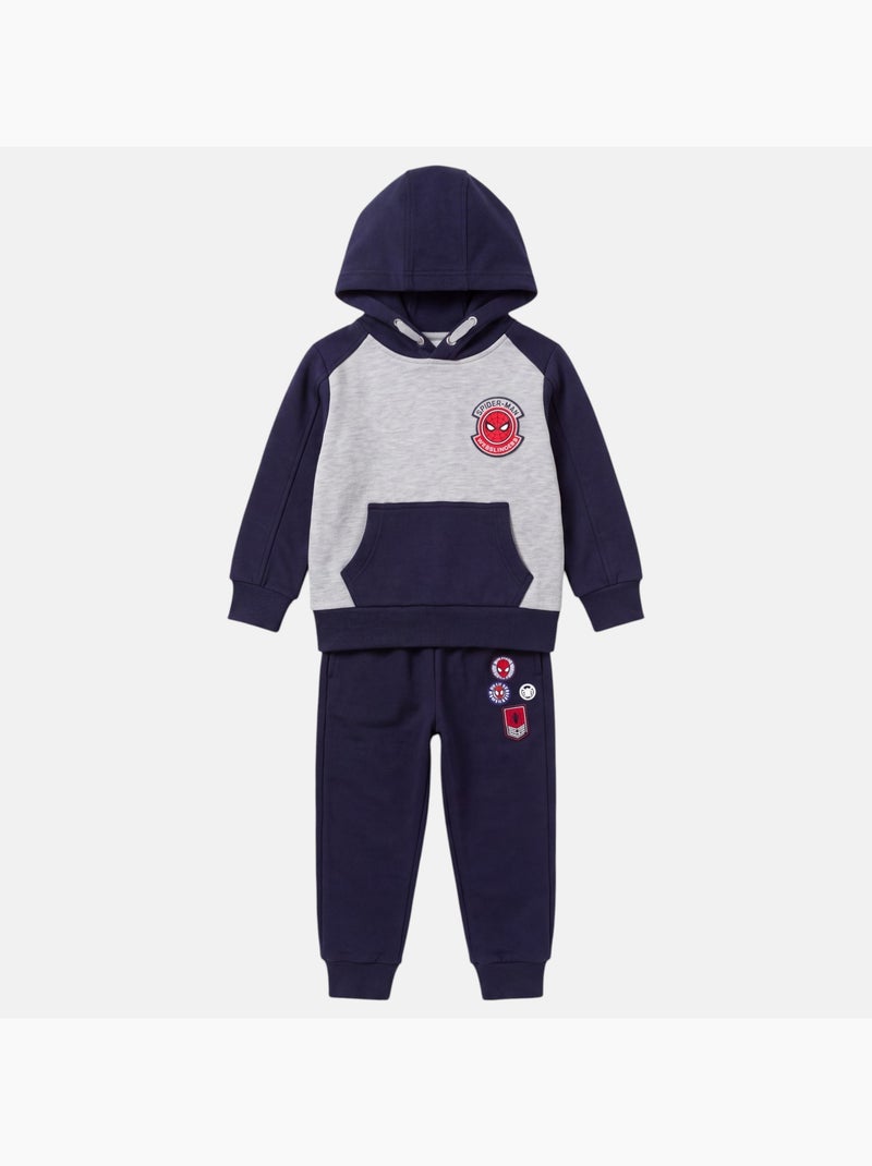 Marvel - conjunto de camisola com capuz e calças de treino estampadas Azul-marinho - Kiabi