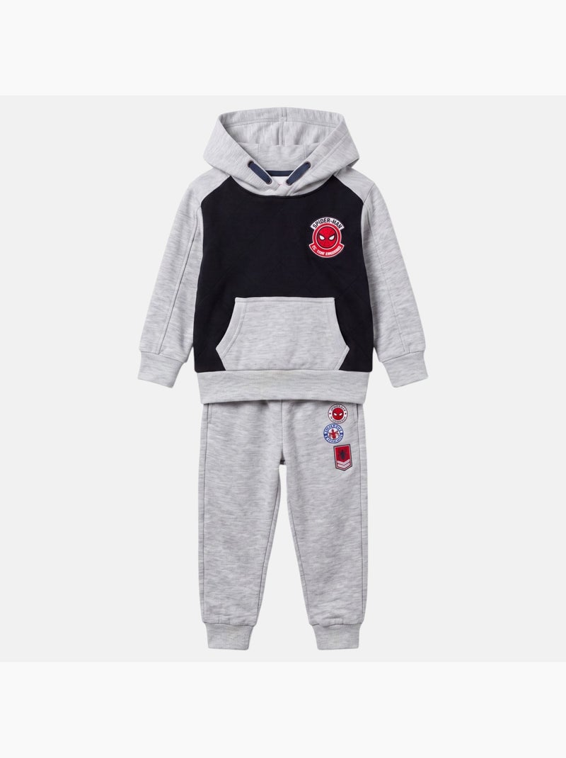 Marvel - conjunto de camisola com capuz e calças de treino estampadas Cinza - Kiabi