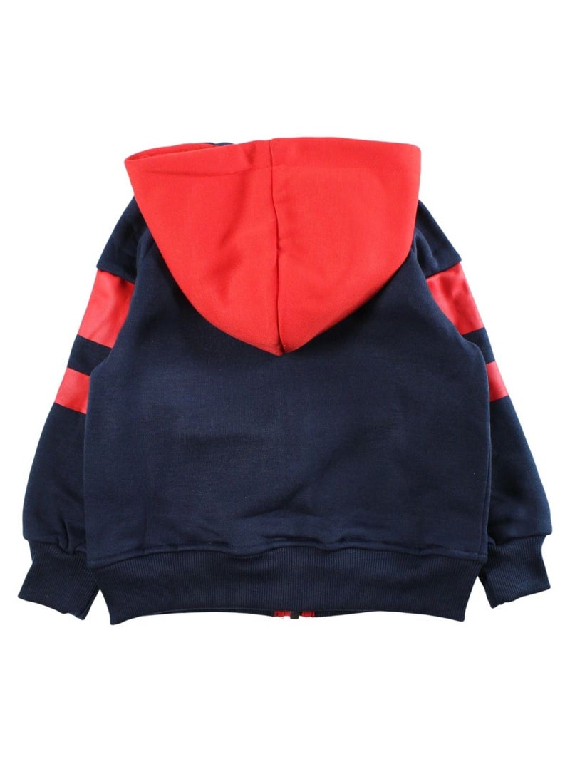 Marvel - Conjunto fato de treino menino casaco com capuz e calças estampado Azul-marinho - Kiabi