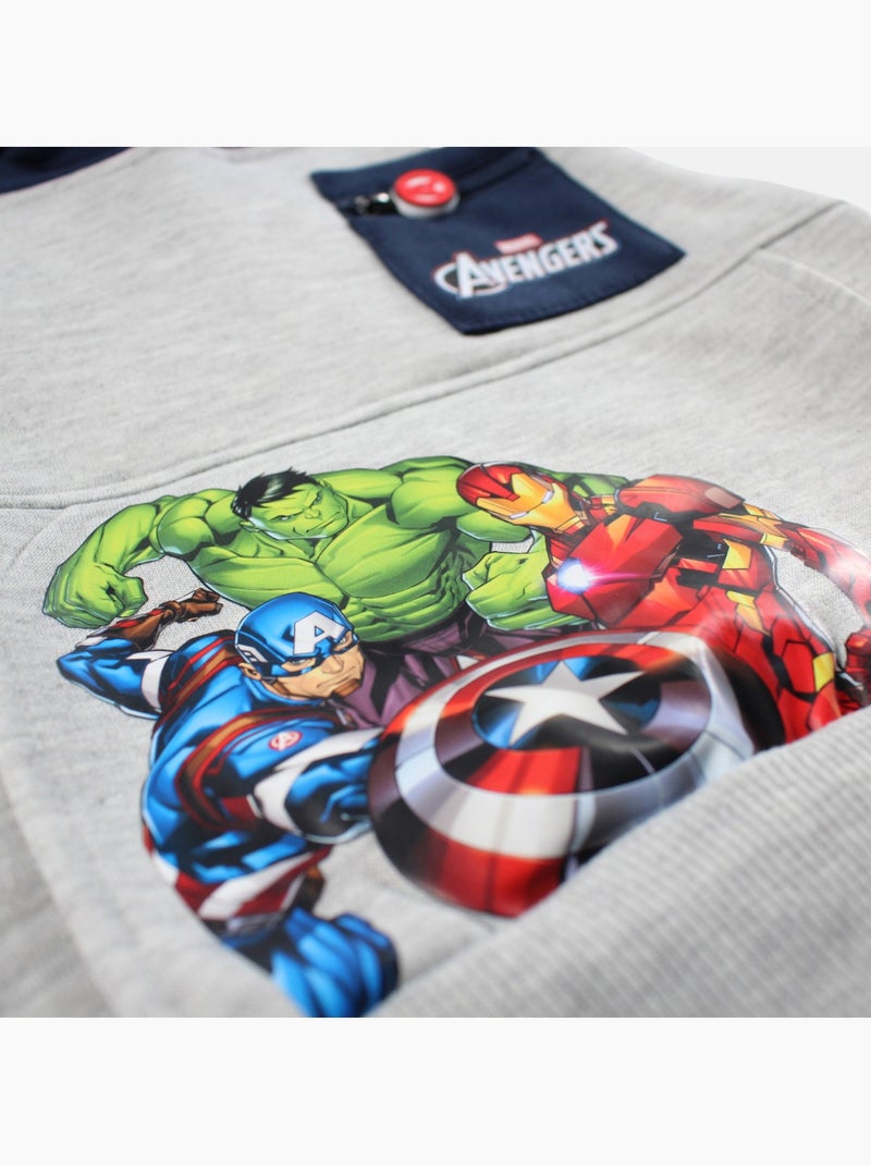 Marvel - Sweat com capuz com bolso canguru Cinza - Kiabi