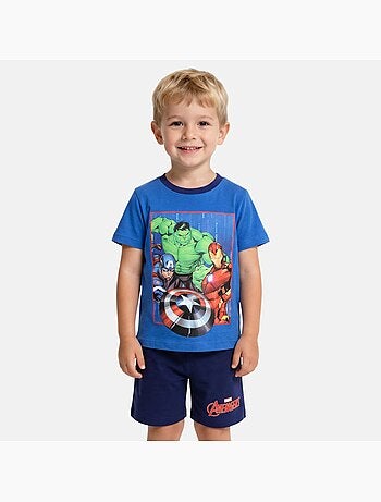 Marvel - T-shirt com estampa e calções a condizer