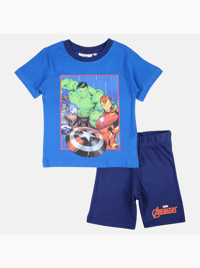 Marvel - T-shirt com estampa e calções a condizer Azul - Kiabi