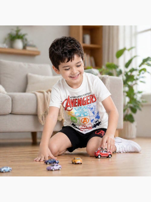 Marvel - T-shirt com estampa e calções a condizer - Kiabi Marvel - T-shirt com estampa e calções a condizer - Kiabi