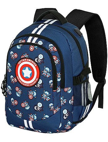 Marvel Capitão América Brave Mochila Running PLUS, Azul