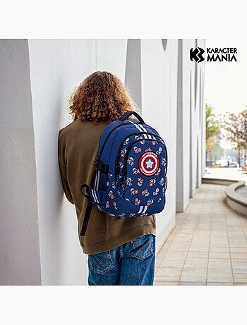 Marvel Capitão América Brave Mochila Running PLUS, Azul