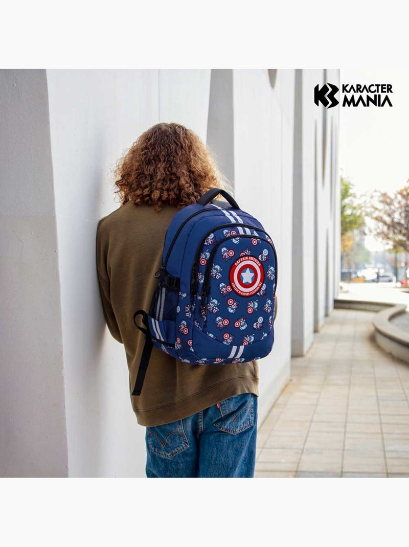 Marvel Capitão América Brave Mochila Running PLUS, Azul Azul - Kiabi