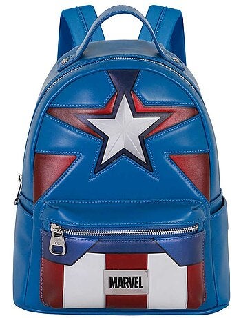 Marvel Capitão América Courage Mochila Heady, Azul