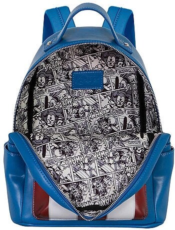 Marvel Capitão América Courage Mochila Heady, Azul