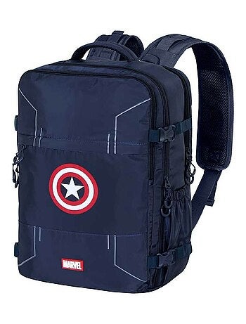 Marvel Capitão América Gears Mochila de Viagem Mercury Grande 47x23x33cm, Azul