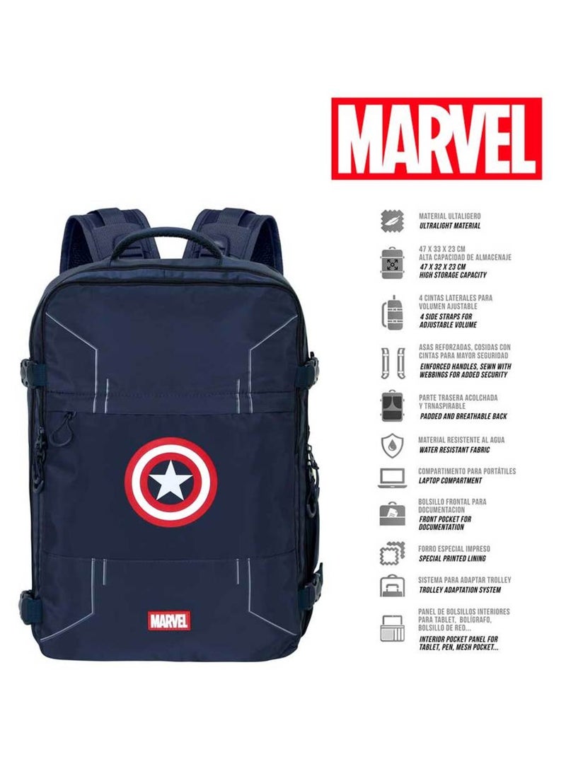 Marvel Capitão América Gears Mochila de Viagem Mercury Grande 47x23x33cm, Azul Azul - Kiabi