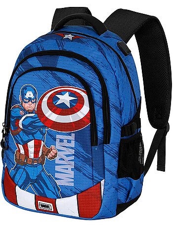 Marvel Capitão América Gears Mochila Running PLUS, Azul