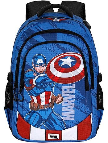 Marvel Capitão América Gears Mochila Running PLUS, Azul