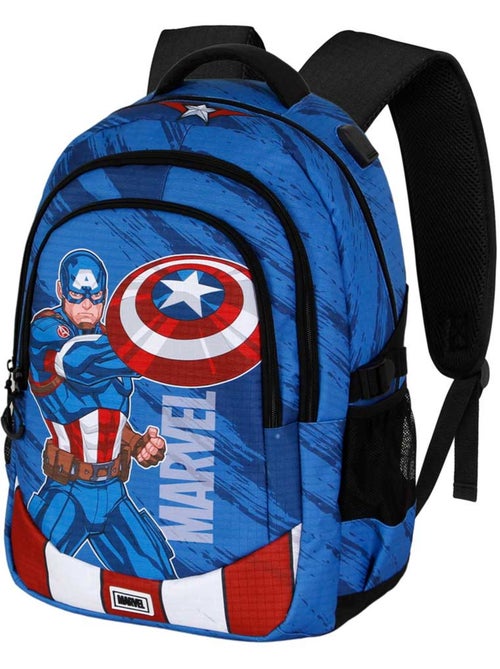 Marvel Capitão América Gears Mochila Running PLUS, Azul - Kiabi